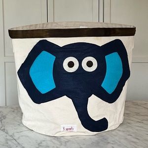 3 Sprouts Kids / Baby Organic Storage for Toys, Laundry & More - Elephant
